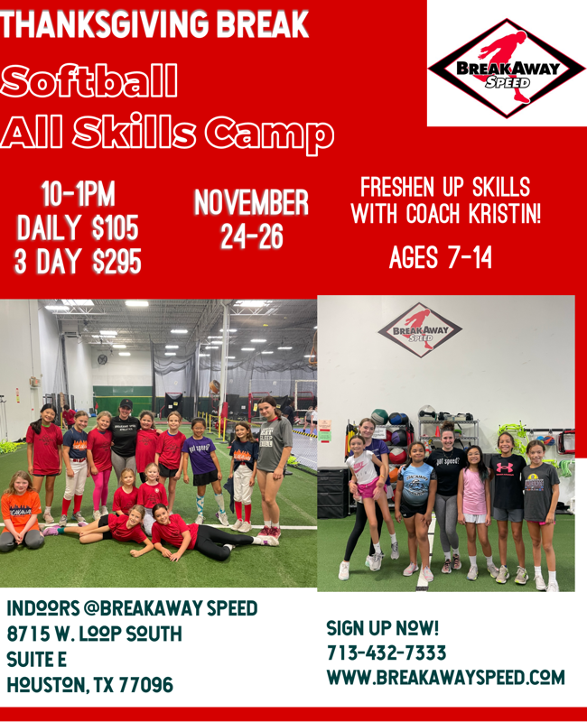 Thanksgiving Break Softball All Skills Camp