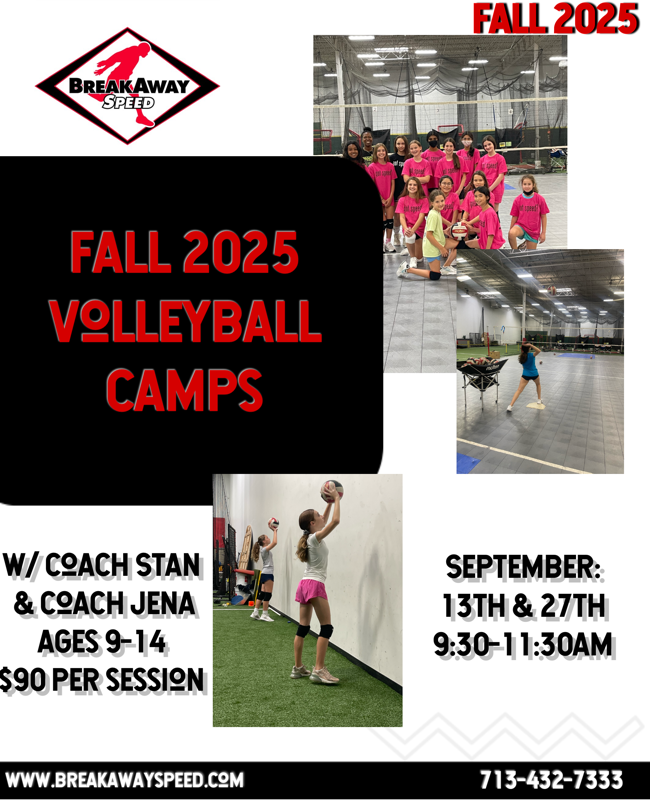 One Day Volleyball Camp (9/13 or 9/27) Ages 9-14